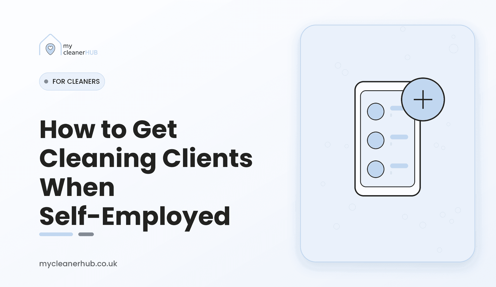 How to get cleaning clients when self-employed