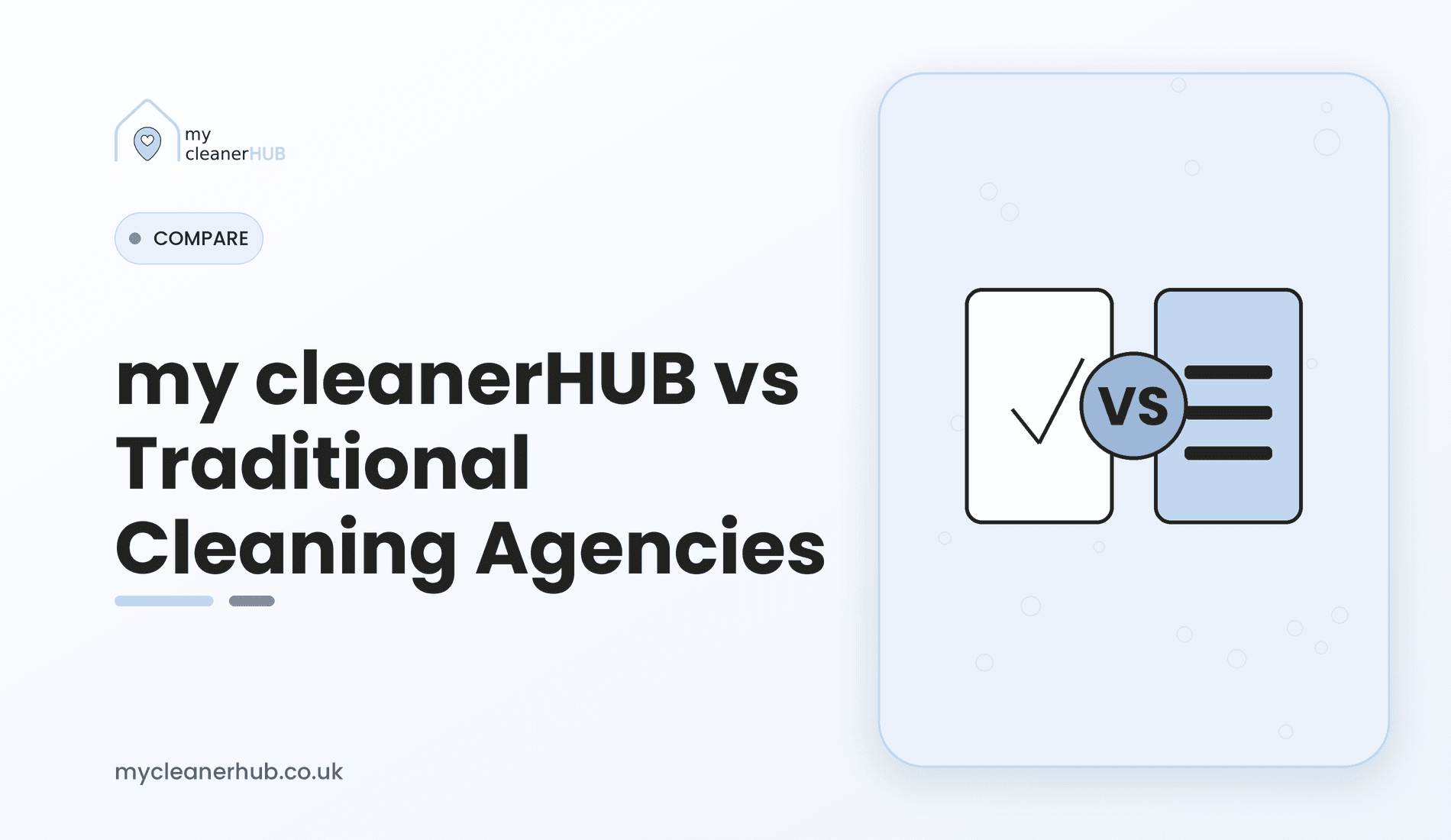 my cleanerHUB vs traditional cleaning agencies
